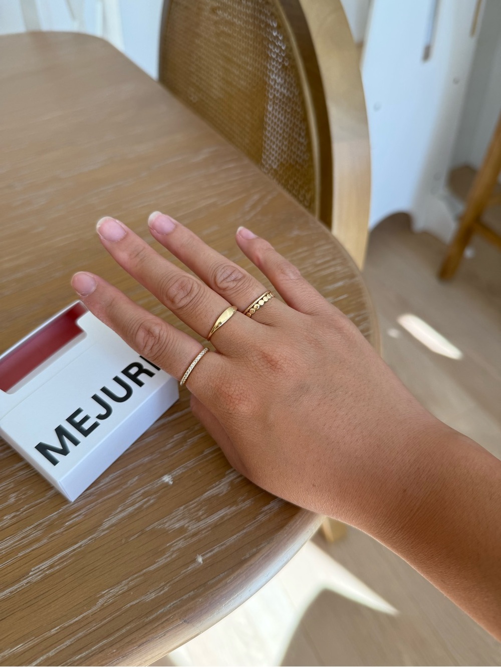 Mejuri 14K Diamond Teams Ring - Picture 5 of 8